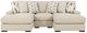 Benchcraft® Laurelgrove 3-Piece Pebble U-Shape Sectional and Chaise-0