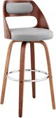 Armen Living Julius Gray/Walnut Swivel Bar Stool-0