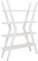 International Furniture Direct Moka White X-Shaped Étagère Bookcase-0