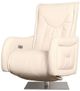 Fornirama 76 Off-White Power Swivel Recliner with Power Adjustable Headrest-0
