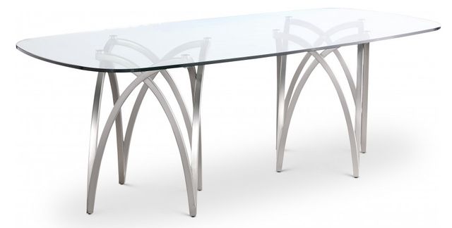 Meridian Furniture Madelyn Clear/Silver Dining Table-0