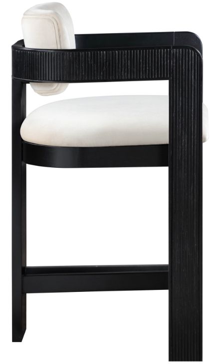 Meridian Furniture Sacha Cream Upholstered Counter Stool-2