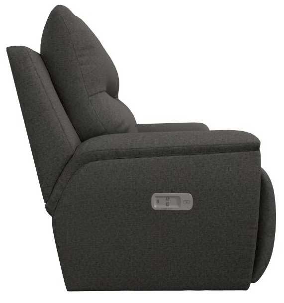 La-Z-Boy® Palmer Charcoal Power Reclining Chair and a Half with Headrest-3