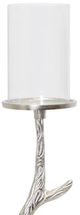 StyleCraft Silver/White Large Horn Candle Holder -1
