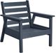 C R Plastics Tofino Slate Grey Arm Chair-0