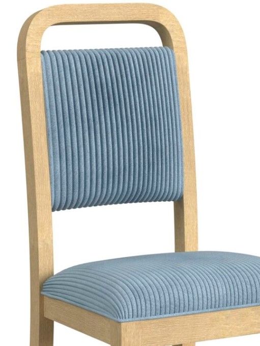 Elements International Ridgemont Gray/Natural Dining Side Chair -1