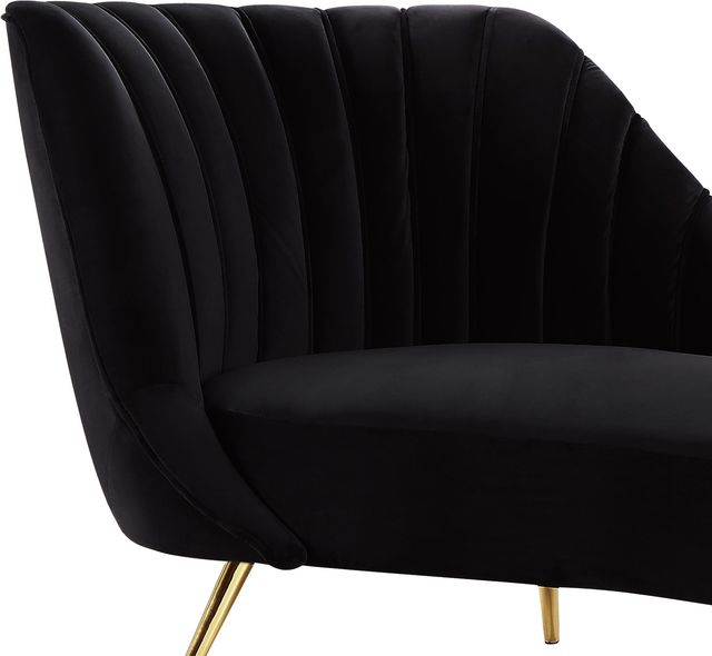 Meridian Furniture Margo Black Velvet Chaise-1