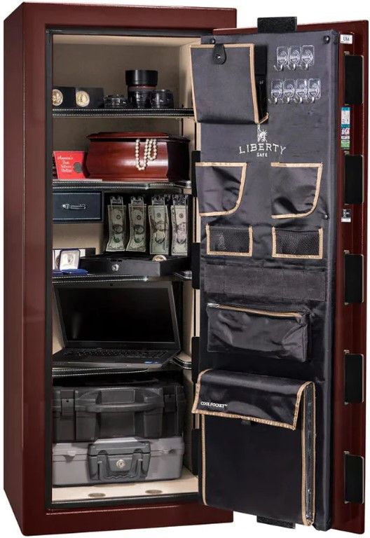 Liberty Safe Premium Home Burgundy Gloss/Black Chrome 17 Electronic Gun Safe-1