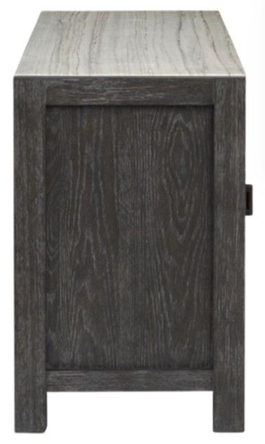Magnussen Home® Plum Creek Ravenwood Black Door Console Table-2