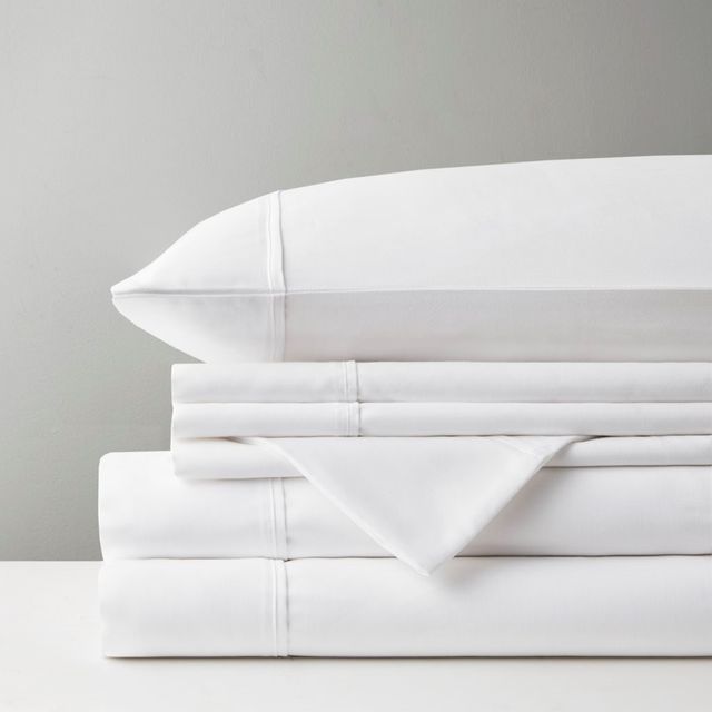 Olliix by Madison Park 800 Thread Count White Split King Cotton Rich Sateen Sheet Set-2