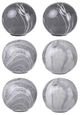 A & B Home 6-Piece Gray Marbleized Ball Accents Set-0