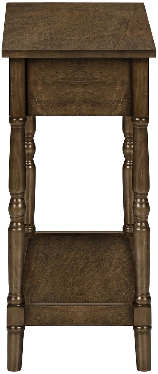Monarch Specialties Inc. Espresso Veneer 2-Tier Narrow Accent Table-3