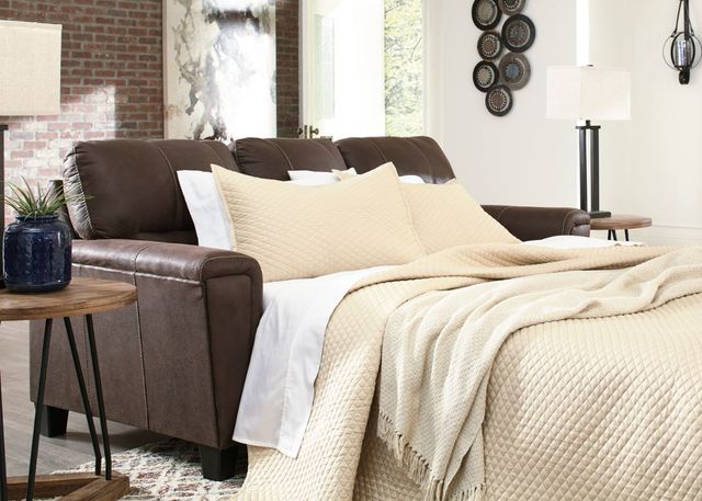 Signature Design by Ashley® Navi Chestnut Queen Sofa Sleeper-0