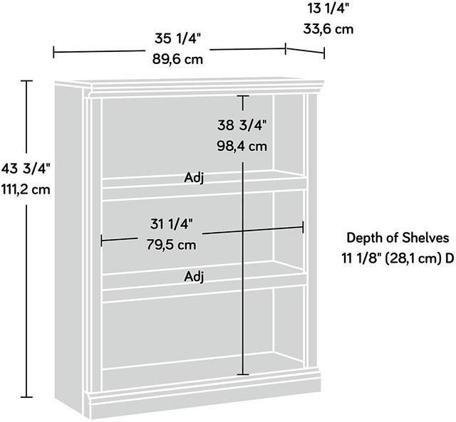 Sauder® Select Washington Cherry 3-Shelf Bookcase-1