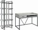 Elements International Preston 2-Piece Black/Grey Home Office Set-0