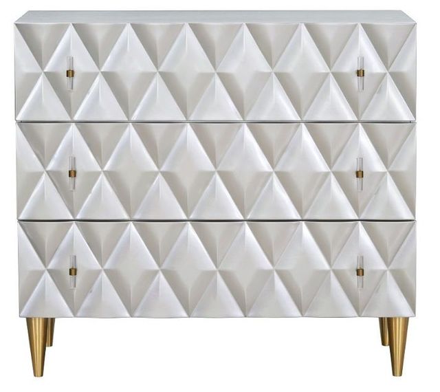 ACME Furniture Anson Champagne/Metallic Silver Console Cabinet-3