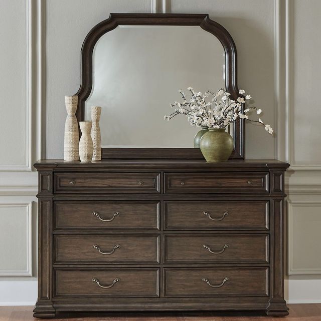 Liberty Furniture Provence Park Chateau Brown Dresser and Mirror-1