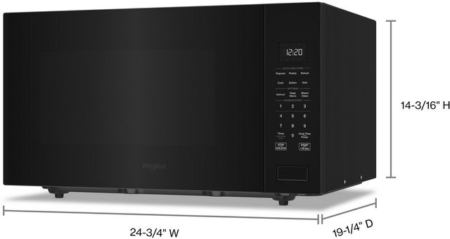 Whirlpool® 2.2 Cu. Ft. Black Countertop Microwave-5