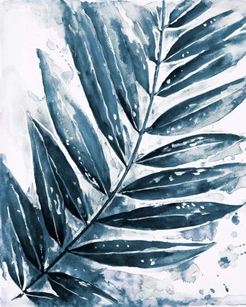 Classy Art Blue Jungle Leaf I by Patricia Pinto Wall Art-0
