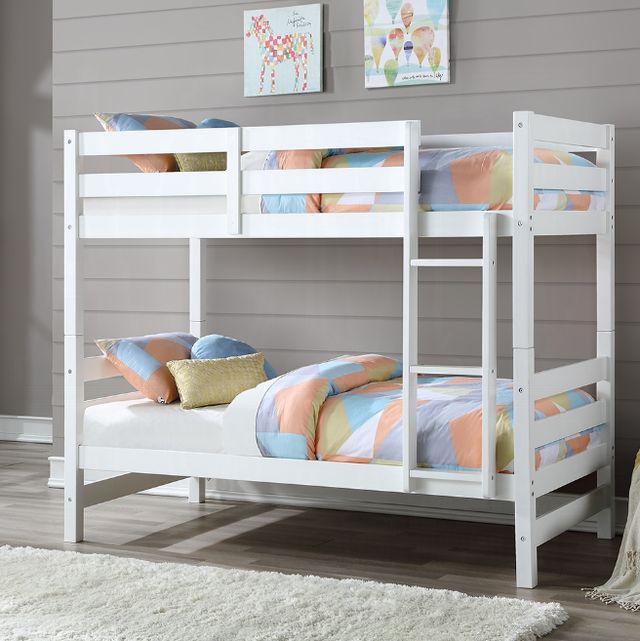 ACME Furniture Ronnie White Twin Over Twin Youth Bunk Bed-2