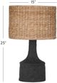Bassett Mirror Natrona Matte Black Table Lamp-2
