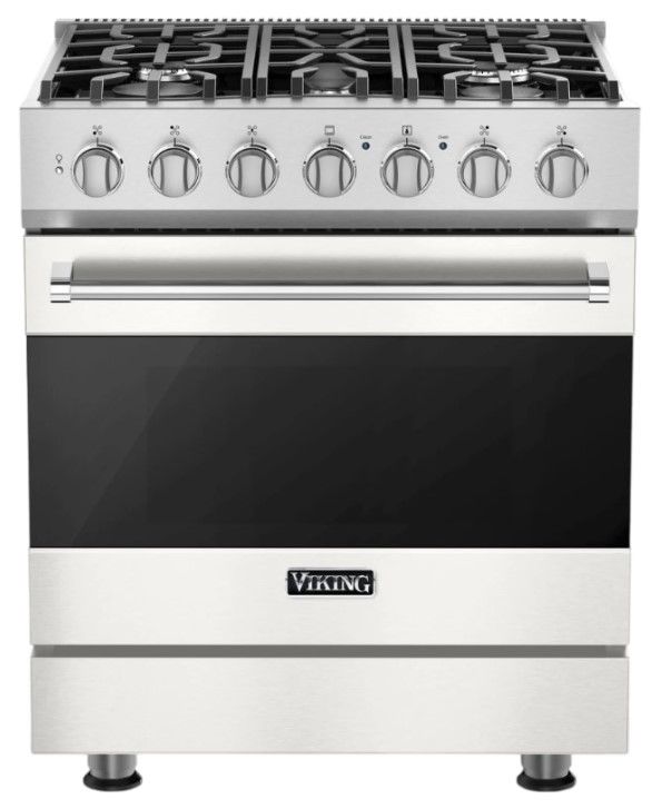 Viking® 3 Series 30" Pure White Propane Pro Style Gas Range-0