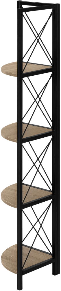 Monarch Specialties Inc. Black/Dark Taupe Bookcase-1