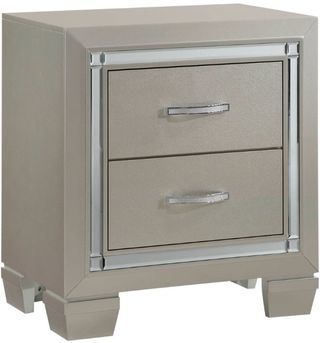 Elements International Platinum Champagne Youth Nightstand