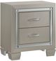 Elements International Platinum Champagne Youth Nightstand-0