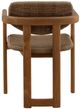 Dovetail Furniture Alva Light Brown Fabric/Wooden Outdoor Dining Chair-3
