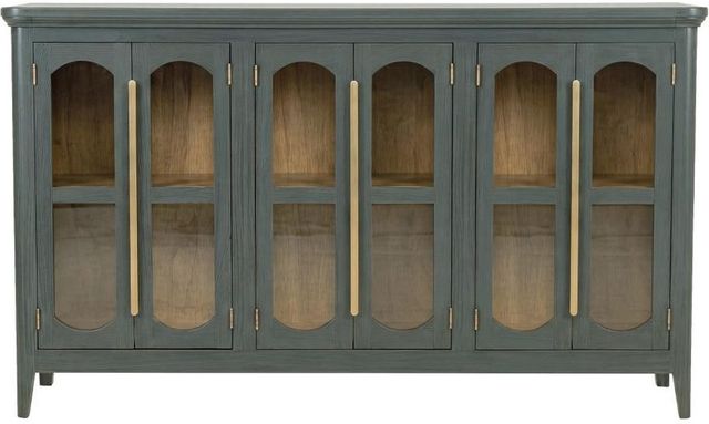 International Furniture Direct Brava Green 6-Door Console-4