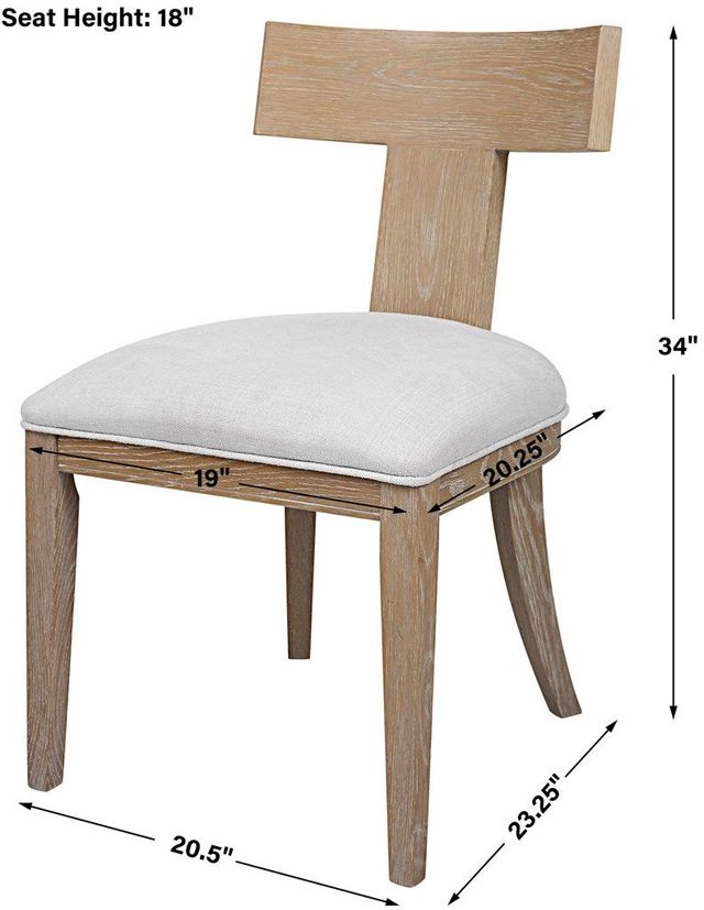 Uttermost® Idris Natural Armless Chair-2