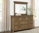 Signature Design by Ashley® Waynely Medium Brown Dresser and Mirror-1