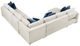 Homelegance® Isla 5-Piece Beige Sectional with Convertible and Reversible Chaise-4