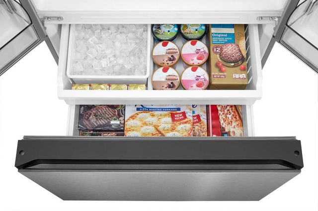 Midea® 33" 22.6 Cu. Ft. Stainless Steel Counter Depth French Door Refrigerator with Icemaker-7