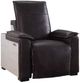ACME Furniture Misezon Aluminum/Dark Brown Leather Power Recliner-0