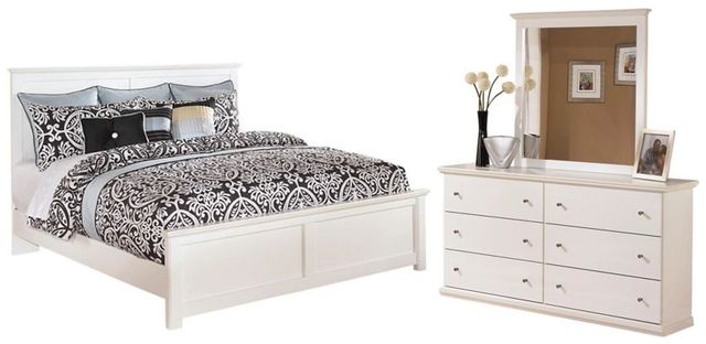 Signature Design by Ashley® Bostwick Shoals 2-Piece White King Panel Bed Set-0