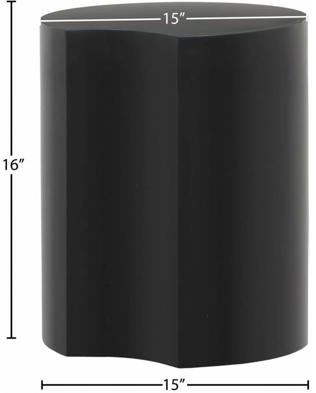Meridian Furniture Dimple Matte Black 16" End Table-3
