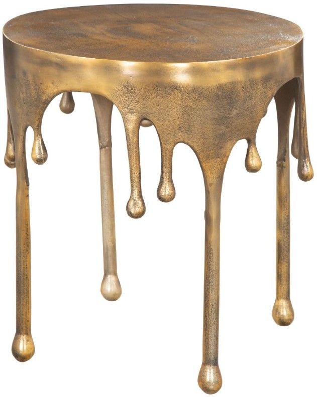Zuo® Modern Drip Antique Brass Side Table-0