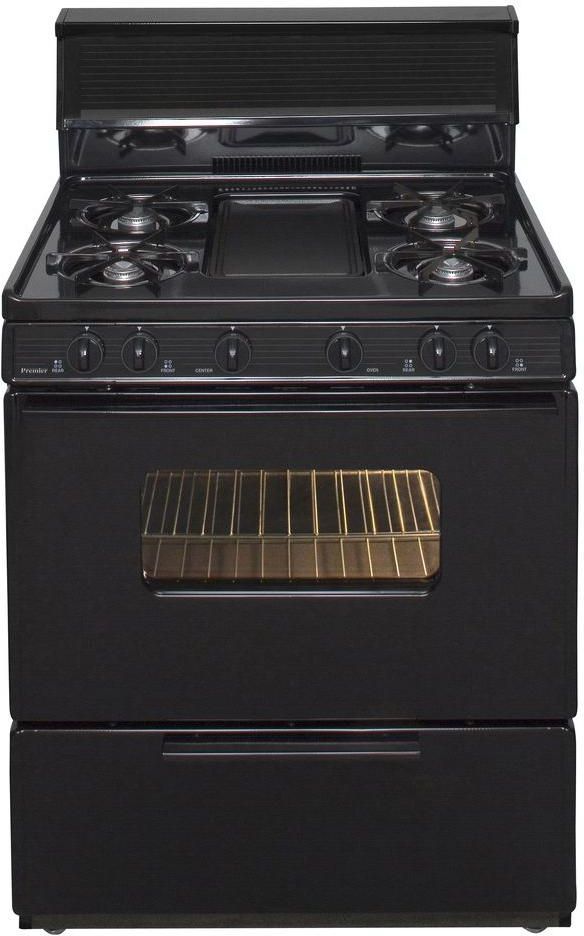 Premier 30" Black Freestanding Gas Range-0
