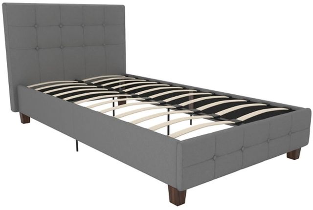 Signature Design by Ashley® Rose 2-Piece Gray Twin Youth Upholstered Bed with Mattress-1
