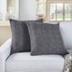 Nourison Home™ Lifestyle 2-Piece Charcoal Cotton Knitted Throw Pillows Set-2