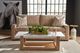 Universal Explore Home™ New Modern Honed White Ellis Cocktail Table with Natural Oak Base-1