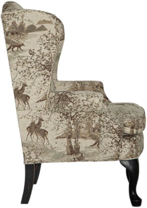 Best® Home Furnishings Customizable Sylvia Dark Walnut 31'' Wing Back Chair-2