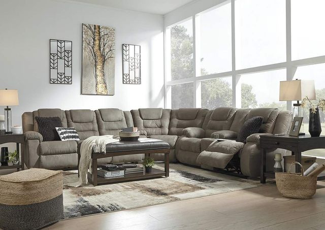 Signature Design by Ashley® McCade 3-Piece Cobblestone Reclining Sectional-4