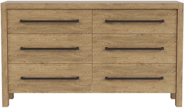 Riverside Furniture Davie Pale Oak 6-Drawer Dresser-1