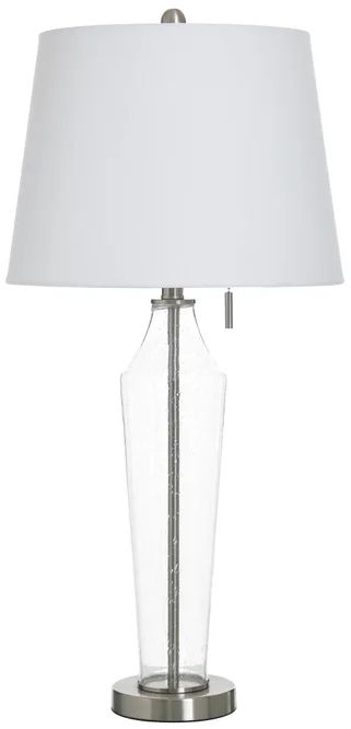 Stylecraft Brushed Steel/Glass Table Lamp-0