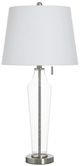 Stylecraft Brushed Steel/Glass Table Lamp-0