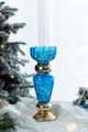 A & B Home Blue/Silver 6" Flower Vase-3