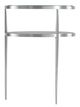 Bernhardt Cornelia Glass Top Accent Table with Brushed Stainless Steel Base-3
